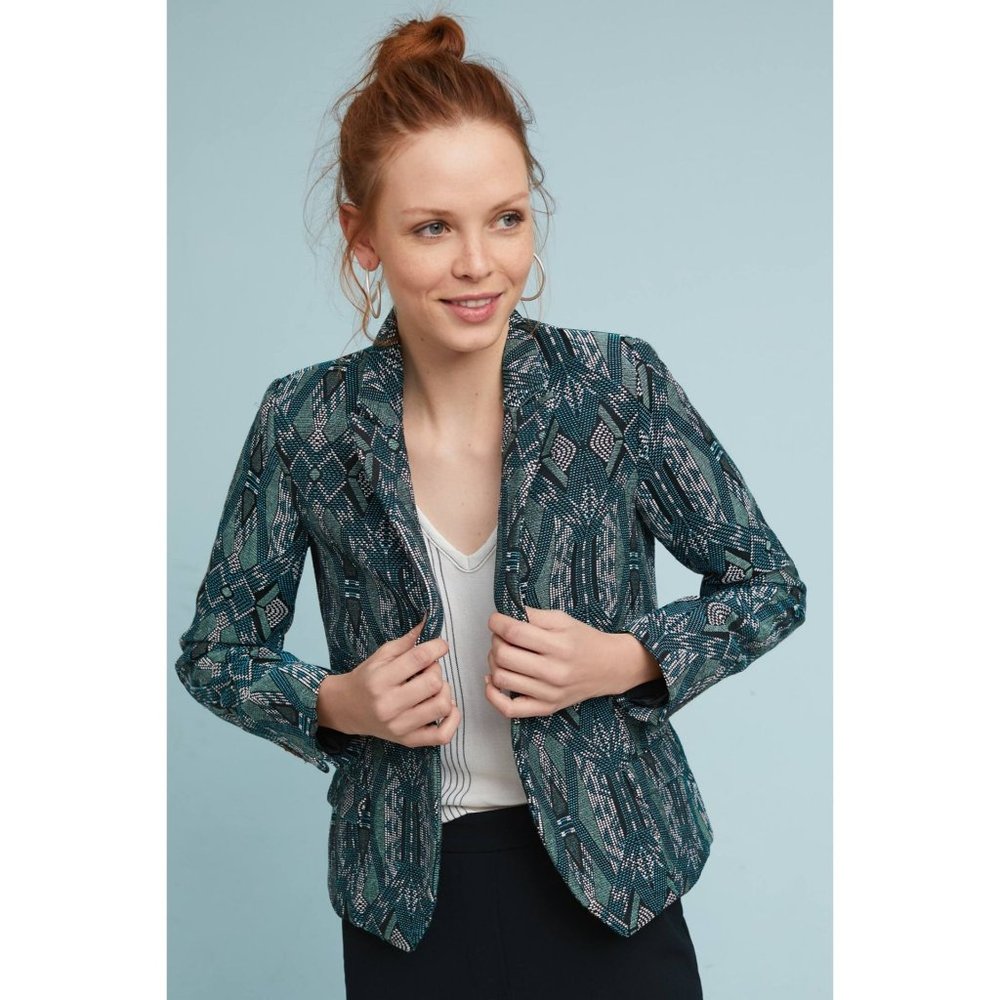 Anthropologie Acoté Vert Textured Blazer